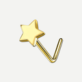 Implant Grade Titanium - Nose Stud / Nose Ring - Gold - 20G (0.8 x 7 mm) - product view