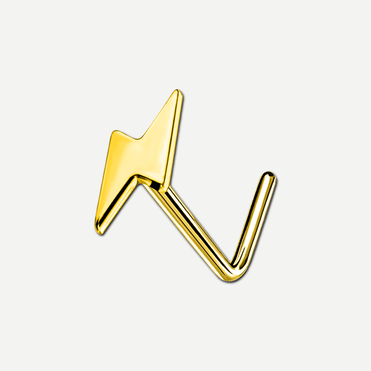 Implant Grade Titanium - Nose Stud / Nose Ring - Gold - 20G (0.8 x 7 mm) - product view