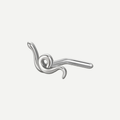 Implant Grade Titanium - Nose Stud / Nose Ring - Silver - 20G (0.8 x 7 mm) - product view