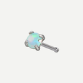 Implant Grade Titanium - Nose Stud / Nose Ring - Silver - SW234 - 20G (0.8 x 7+2 mm) - product view