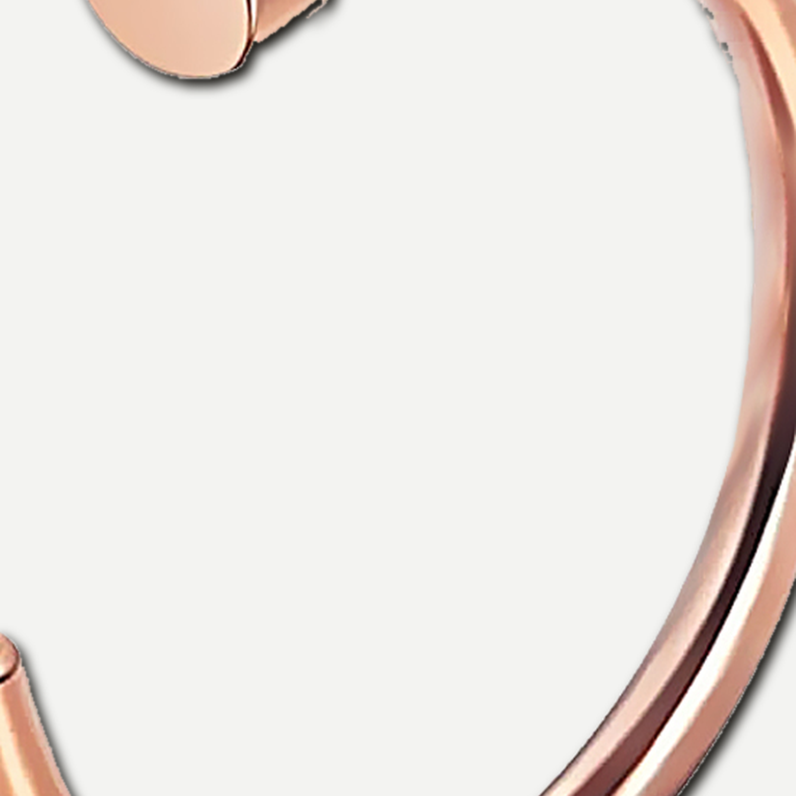 Implant Grade Titanium - Nose Stud / Nose Ring - Rose Gold - 18G (1.0 x 8 mm) - detail view