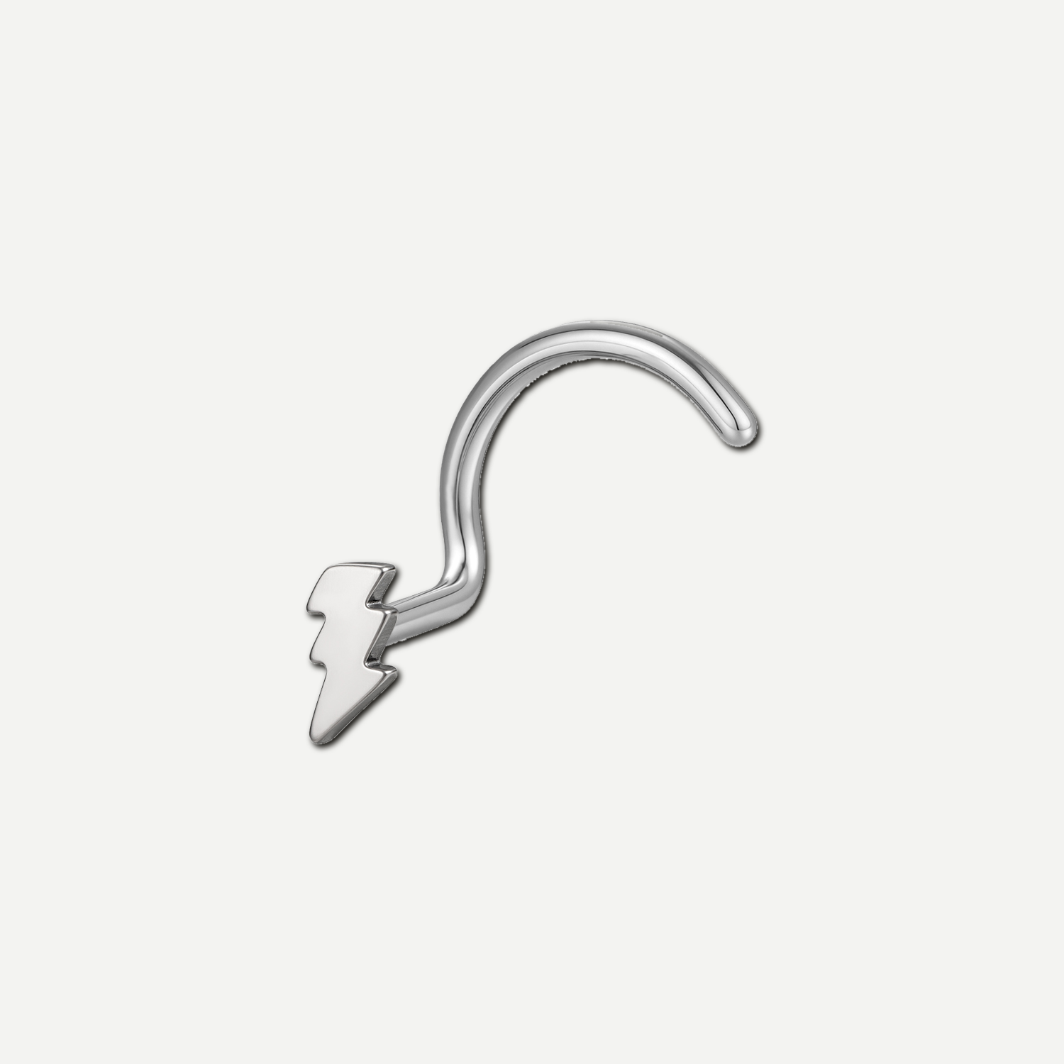 Implant Grade Titanium - Nose Stud / Nose Ring - Silver - 20G (0.8 mm) - product view