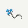 Implant Grade Titanium - Nose Stud / Nose Ring - Silver - OP05 - 20G (0.8 x 6+5 mm) - product view