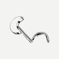 Implant Grade Titanium - Nose Stud / Nose Ring - Silver - 20G (0.8 mm) - product view