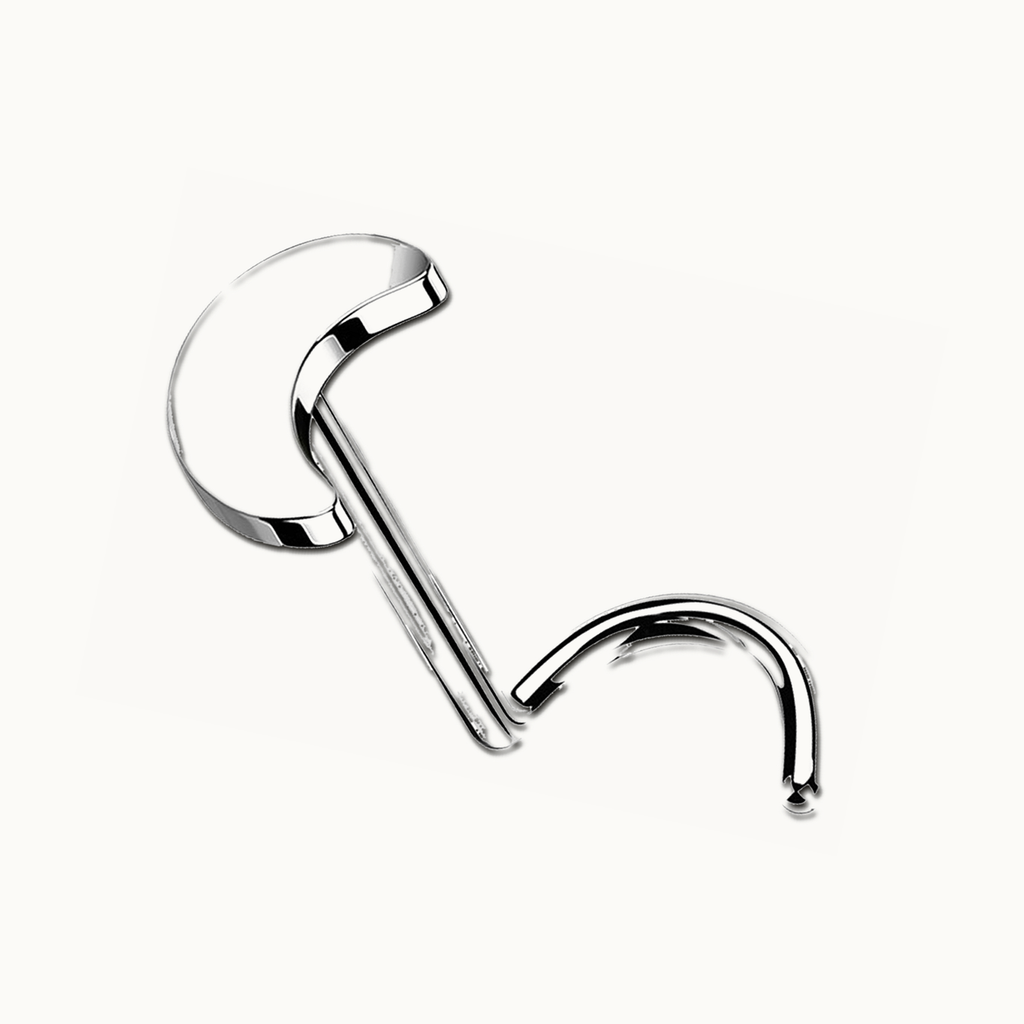 Implant Grade Titanium - Nose Stud / Nose Ring - Silver - 20G (0.8 mm) - gallery view