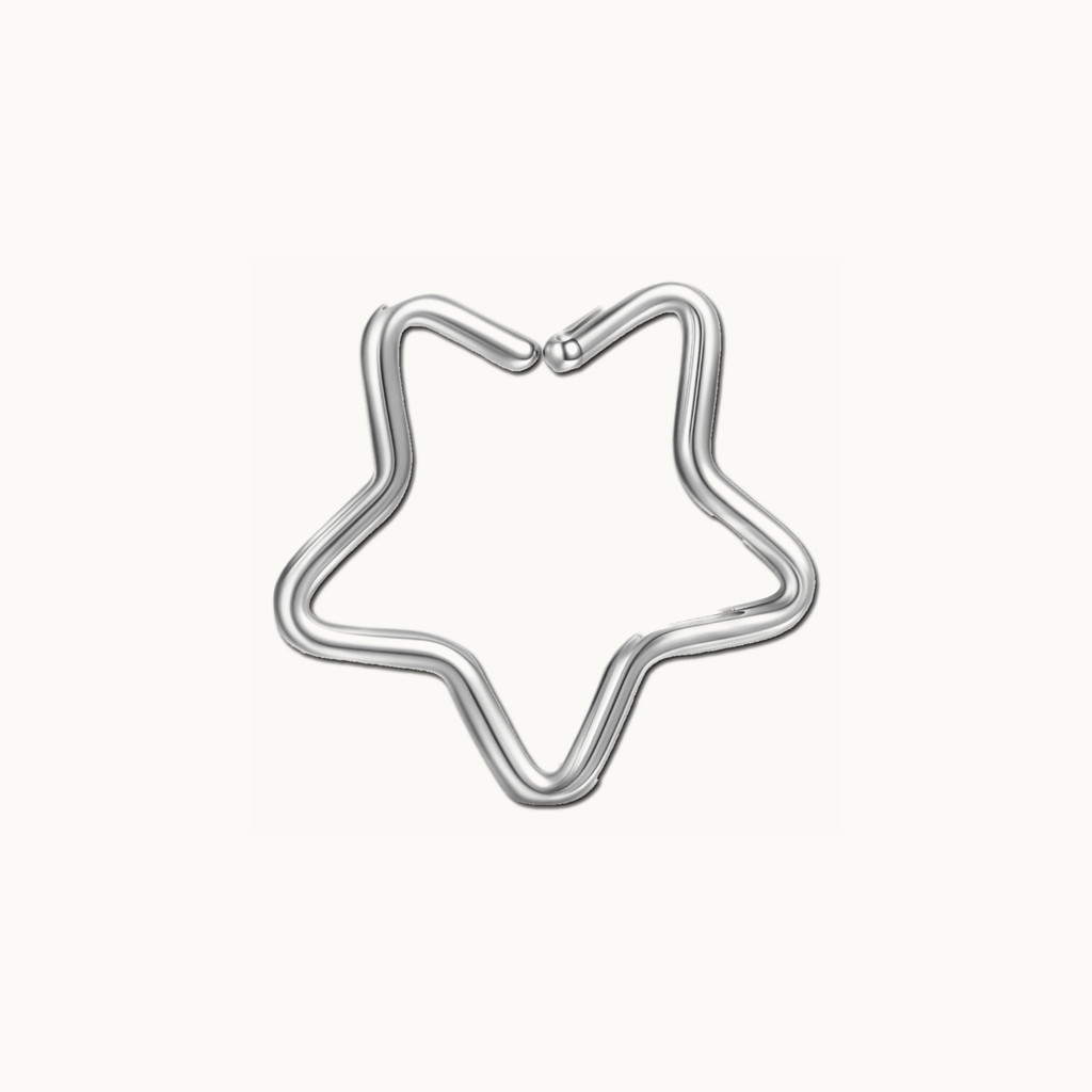 Implant Grade Titanium - Nose Stud / Nose Ring - Silver - 16G (1.2 x 12 mm) - gallery view