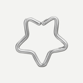 Implant Grade Titanium - Nose Stud / Nose Ring - Silver - 18G (1.0 x 10 mm) - product view