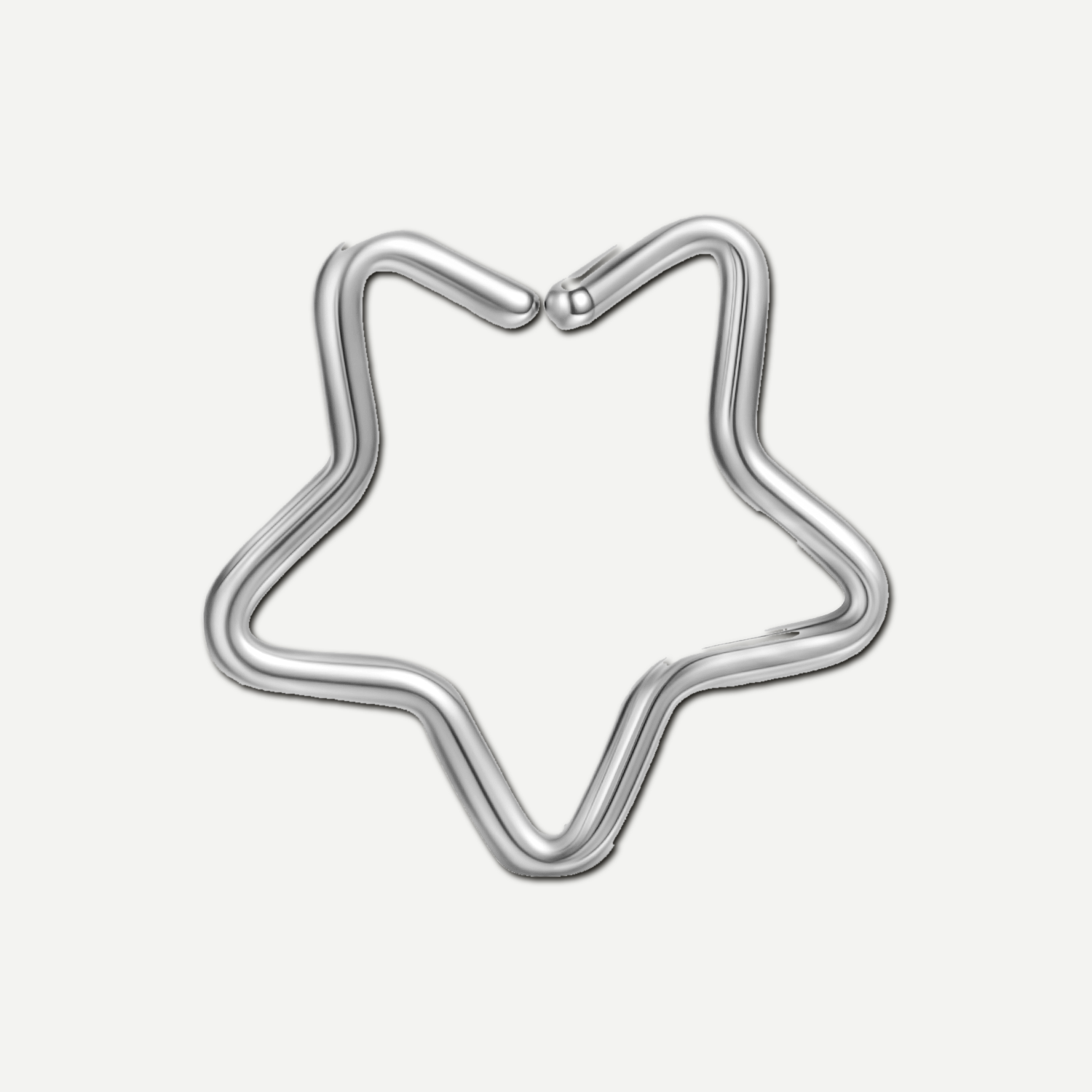 Implant Grade Titanium - Nose Stud / Nose Ring - Silver - 18G (1.0 x 10 mm) - product view