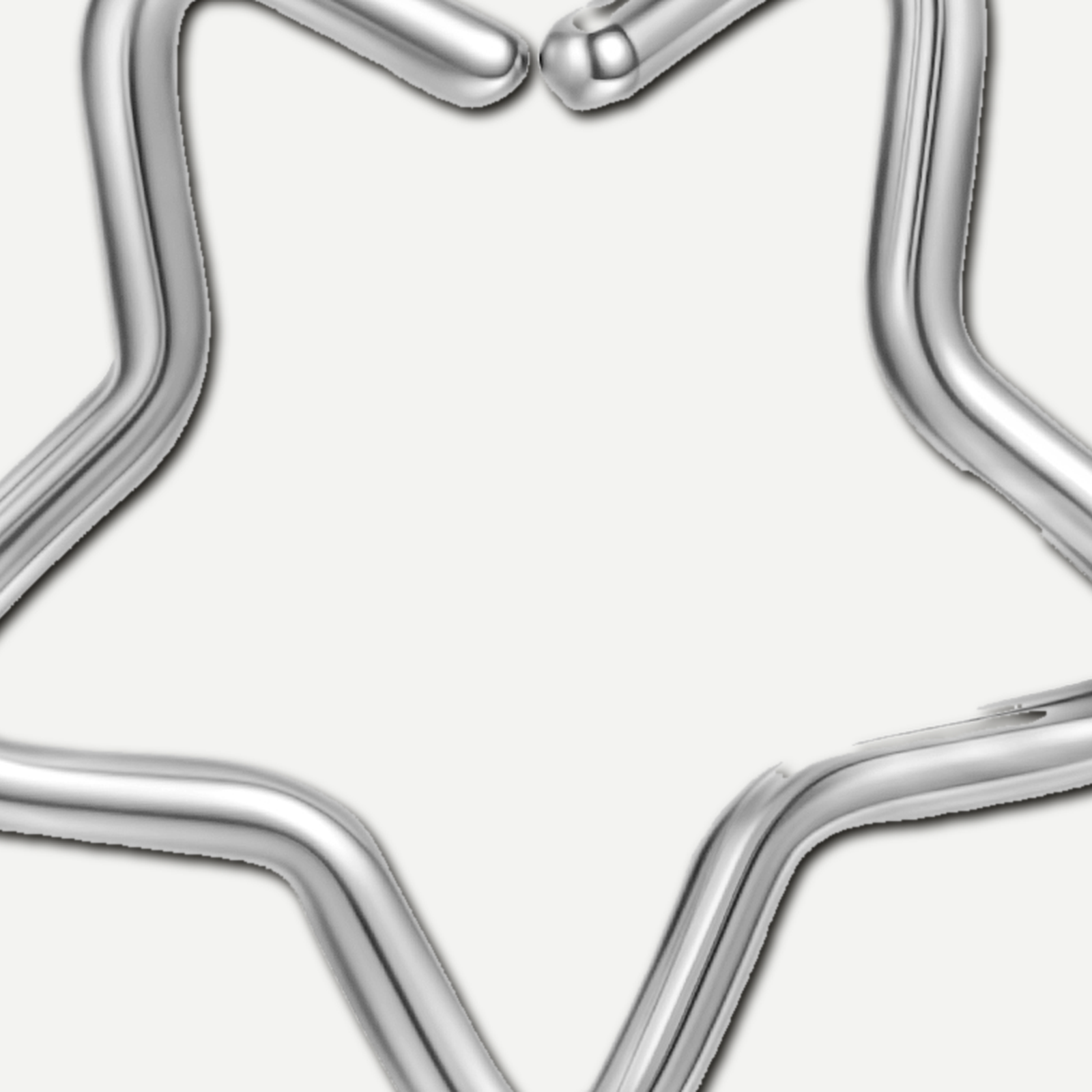 Implant Grade Titanium - Nose Stud / Nose Ring - Silver - 18G (1.0 x 10 mm) - detail view