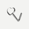 Implant Grade Titanium - Nose Stud / Nose Ring - White Gold - 20G (0.8 x 6 mm) - product view