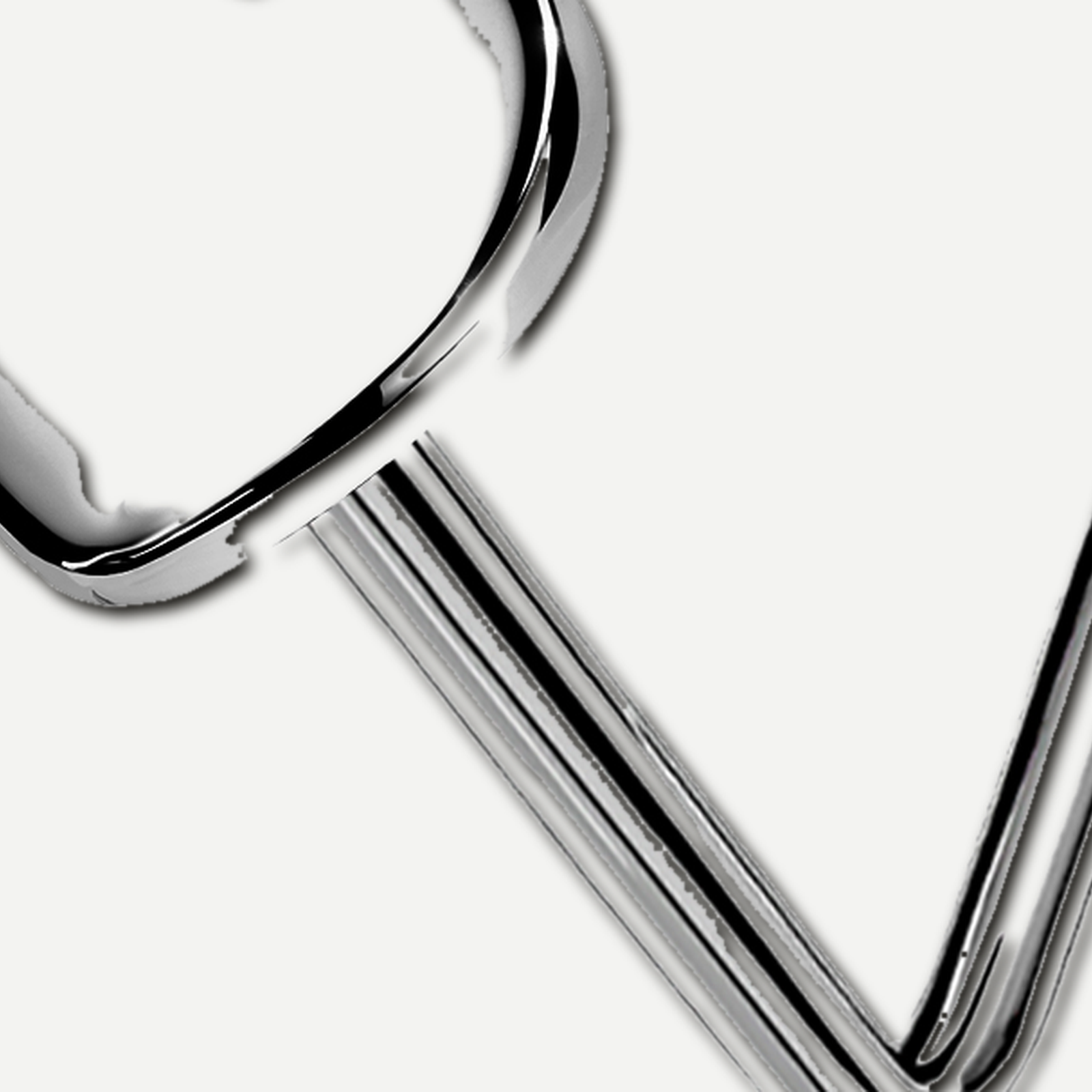 Implant Grade Titanium - Nose Stud / Nose Ring - White Gold - 20G (0.8 x 6 mm) - detail view
