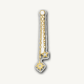 Implant Grade Titanium - Piercing Part - Gold - Clear CZ - product view