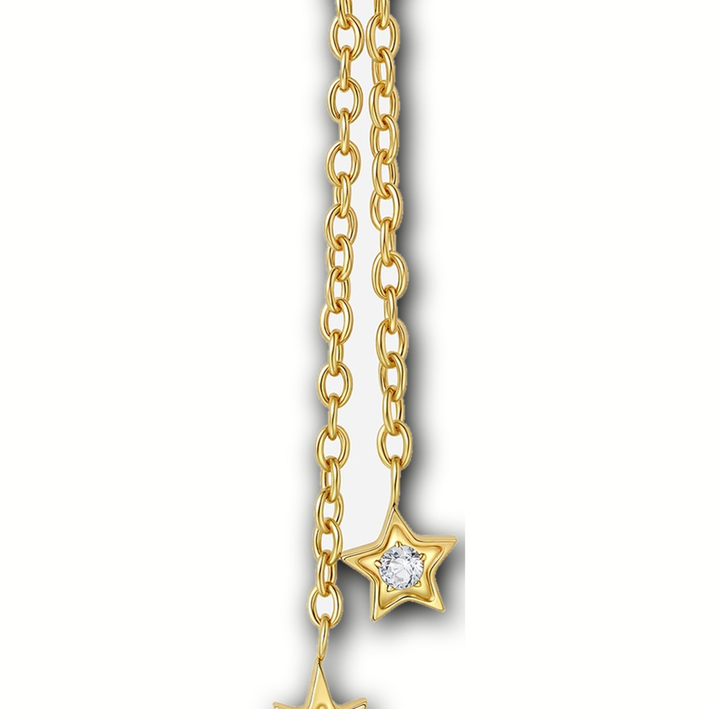 Implant Grade Titanium - Piercing Part - Gold - Clear CZ - detail view