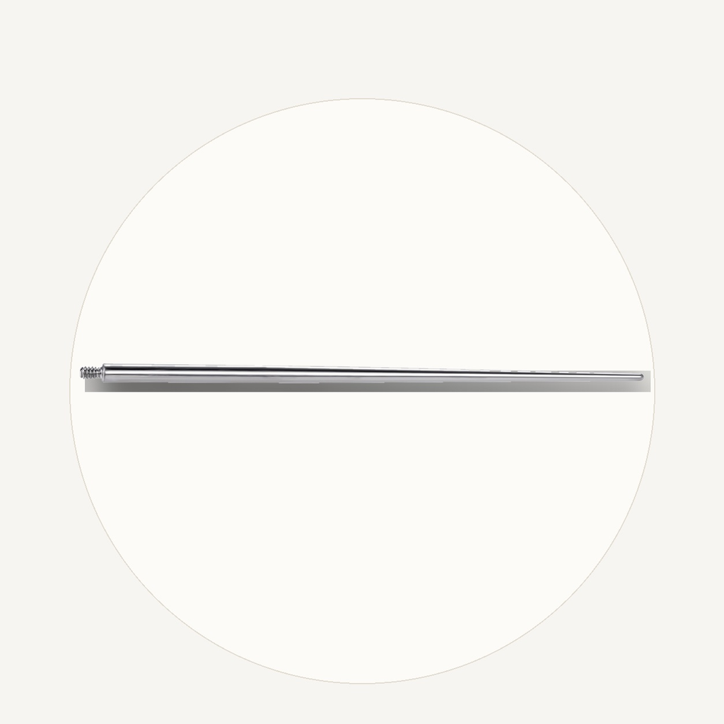 Implant Grade Titanium - Piercing Part - Silver - 16G (1.2 x 30 mm) - styling view