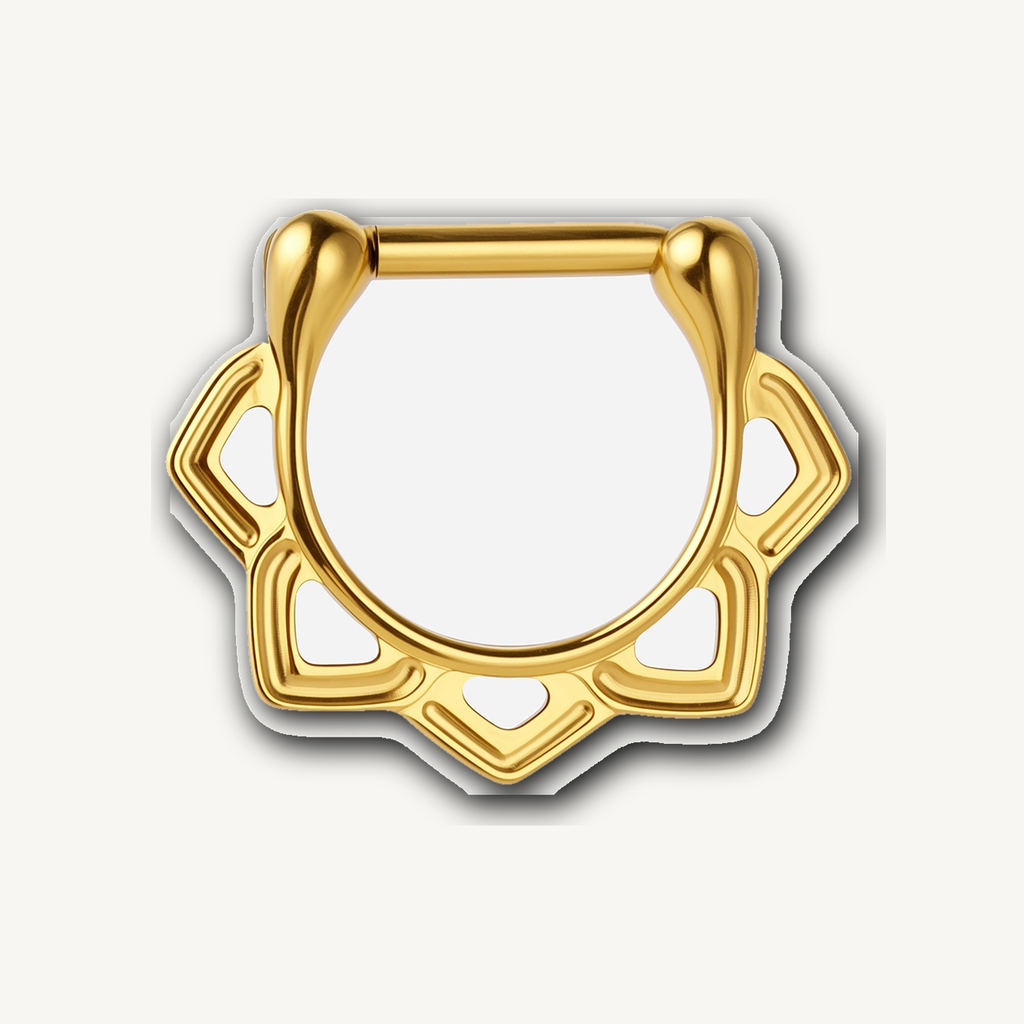 Implant Grade Titanium - Septum Ring - Gold - 16G (1.2 x 6 mm) - product view