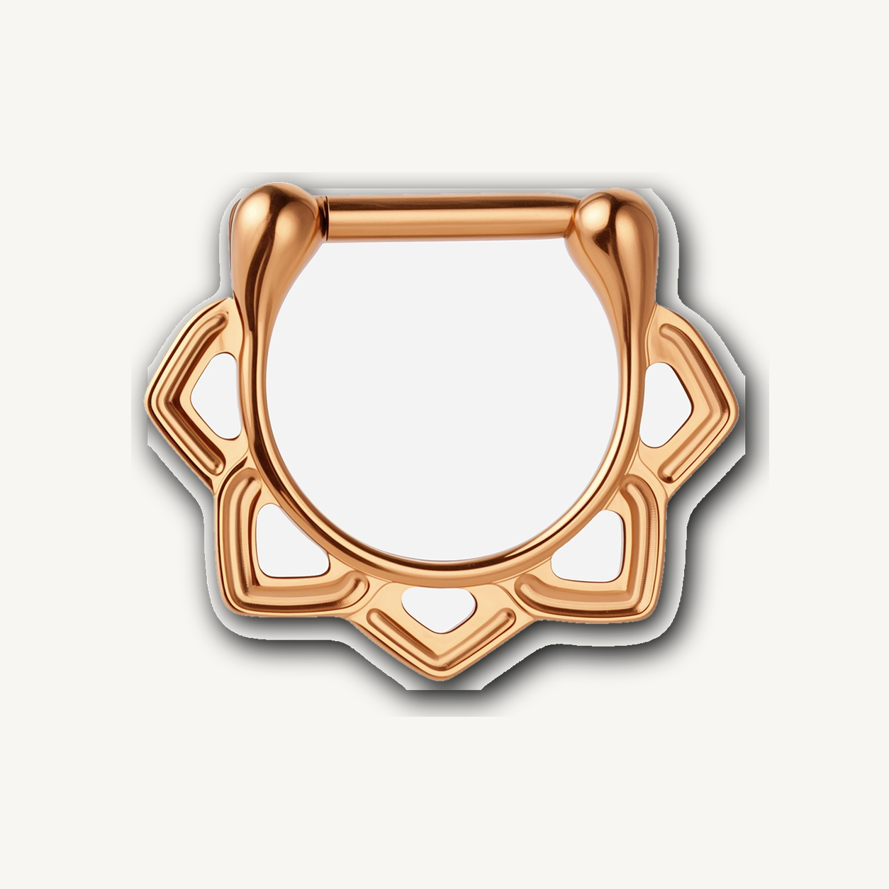 Implant Grade Titanium - Septum Ring - Rose Gold - 16G (1.2 x 6 mm) - product view