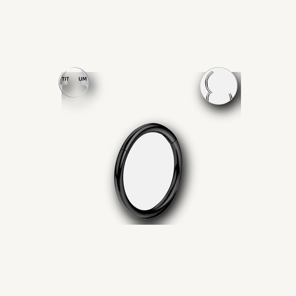 Implant Grade Titanium - Segment Ring - Black - 14G (1.6 x 8 mm) - detail view