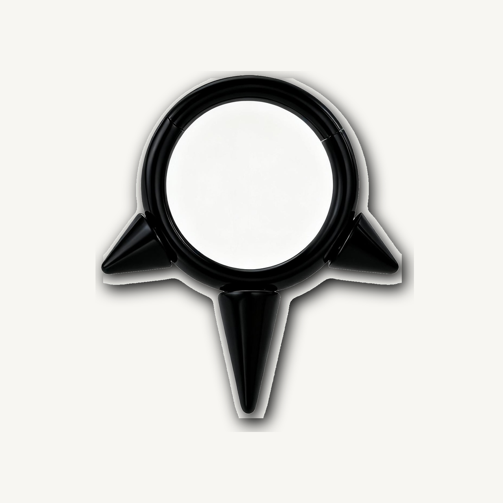 Implant Grade Titanium - Segment Ring - Black - 16G (1.2 x 8 mm) - product view