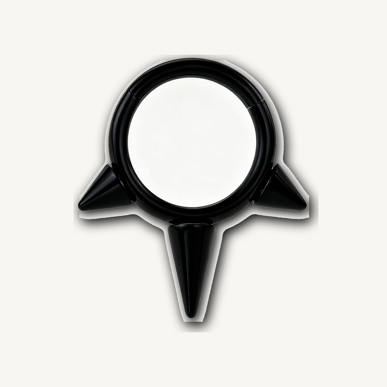 Implant Grade Titanium - Segment Ring - Black - 16G (1.2 x 8 mm) - product view