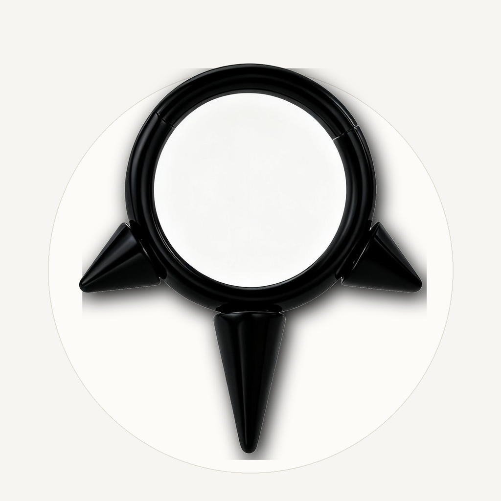 Implant Grade Titanium - Segment Ring - Black - 16G (1.2 x 8 mm) - styling view