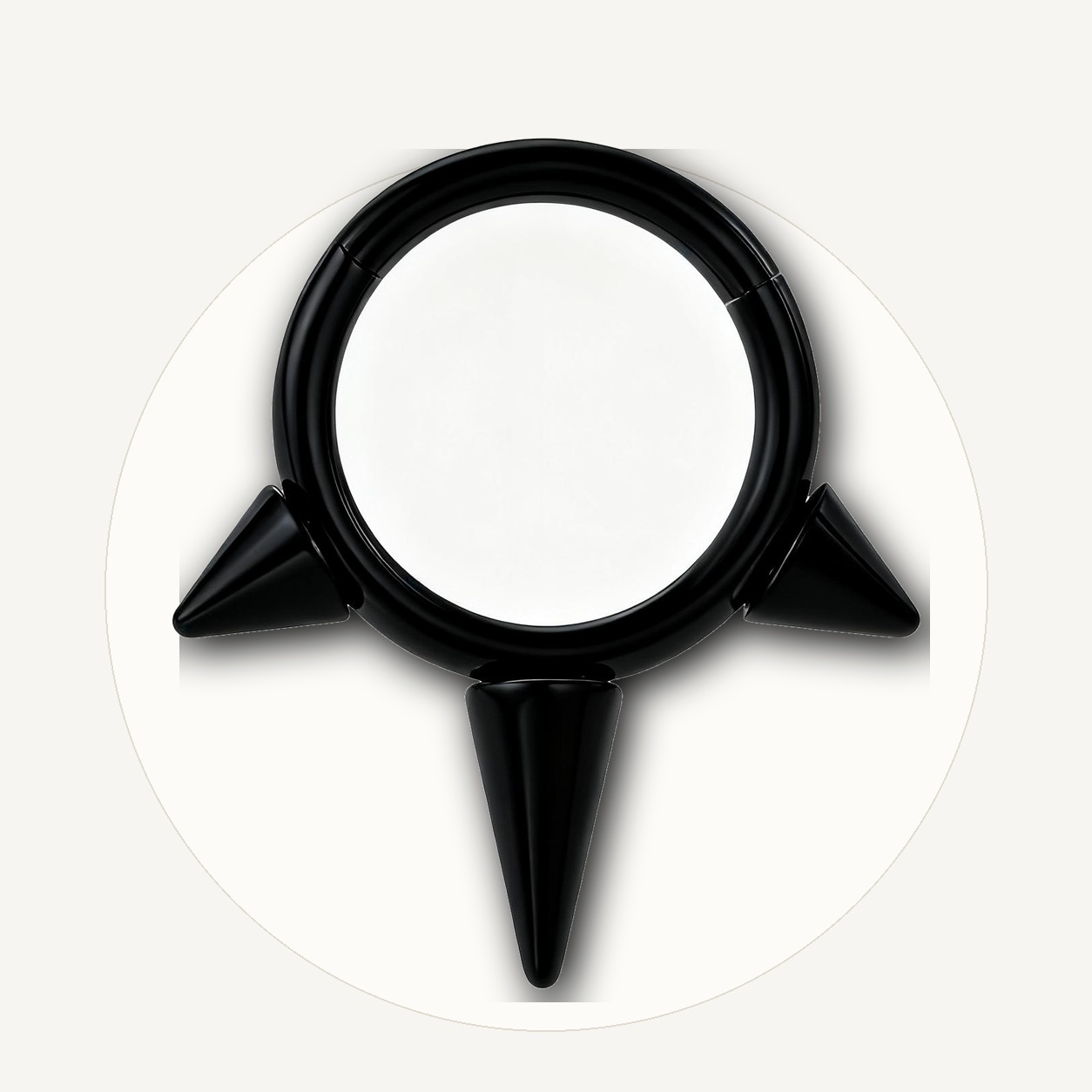 Implant Grade Titanium - Segment Ring - Black - 16G (1.2 x 8 mm) - styling view