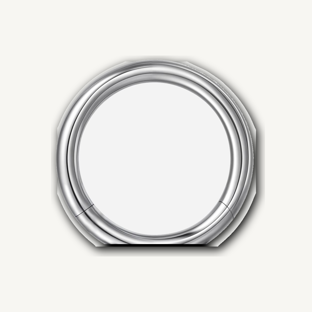 Implant Grade Titanium - Segment Ring - Silver - OP17 - 16G (1.2 x 8 mm) - detail view