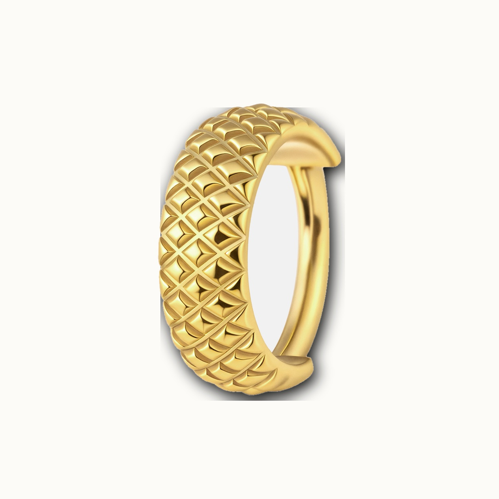 Implant Grade Titanium - Segment Ring - Gold - 16G (1.2 x 10 mm) - product view
