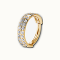 Implant Grade Titanium - Segment Ring - Gold - Clear CZ - 16G (1.2 x 8 mm) - product view