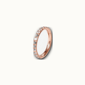 Implant Grade Titanium - Segment Ring - Rose Gold - Clear CZ - 16G (1.2 x 6 mm) - product view