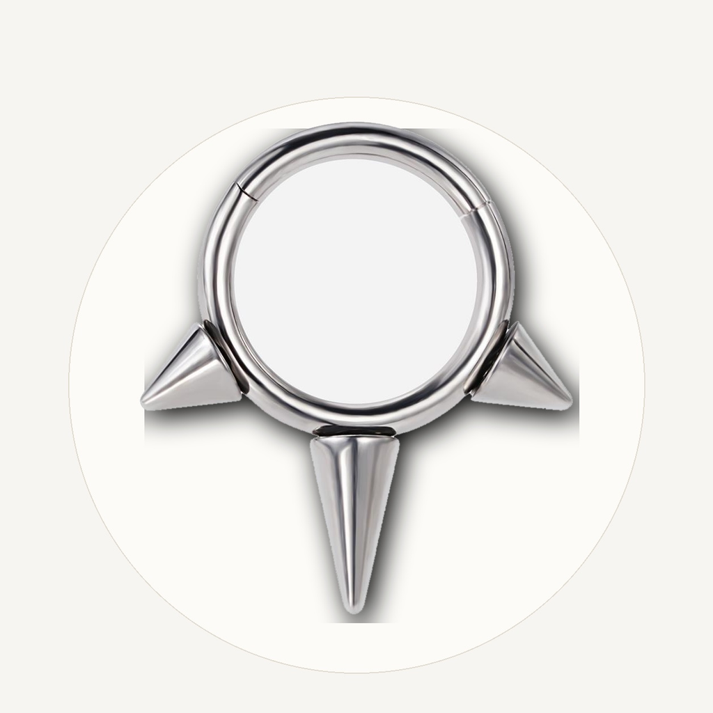 Implant Grade Titanium - Segment Ring - Silver - 14G (1.6 x 8 mm) - styling view