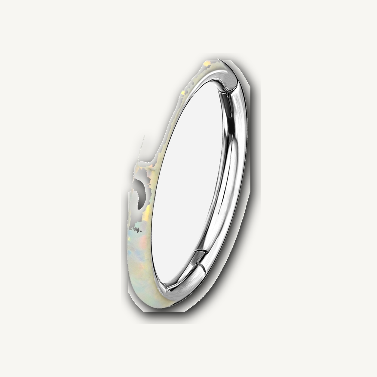 Implant Grade Titanium - Segment Ring - Silver - OP17 - 16G (1.2 x 6 mm) - product view