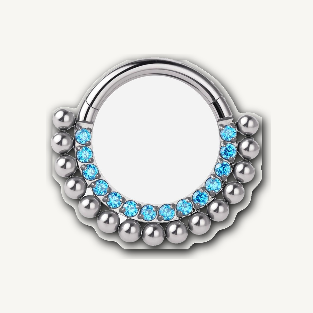 Implant Grade Titanium - Segment Ring - Silver - AQCZ - 16G (1.2 x 8 mm) - product view