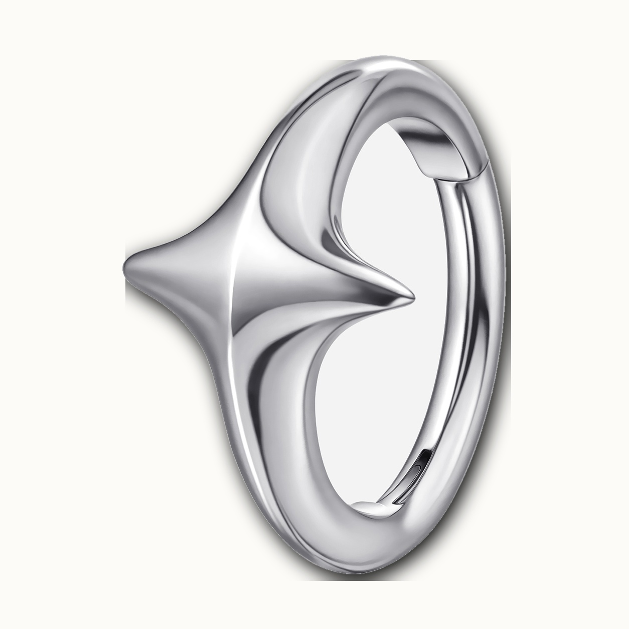 Implant Grade Titanium - Segment Ring - Silver - 16G (1.2 x 8 mm) - product view