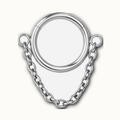 Implant Grade Titanium - Segment Ring - White Gold - 14G (1.6 x 6 mm) - product view