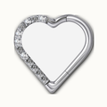 Implant Grade Titanium - Segment Ring - White Gold - Clear CZ - 16G (1.2 x 8 mm) - product view