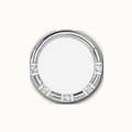 Implant Grade Titanium - Segment Ring - White Gold - Clear CZ - 16G (1.2 x 8 mm) - product view