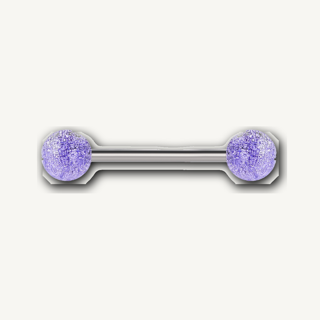 Implant Grade Titanium - Tongue Ring - Silver - 14G (1.6 x 16+6+6 mm) - product view