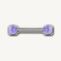 Implant Grade Titanium - Tongue Ring - Silver - 14G (1.6 x 16+6+6 mm) - product view