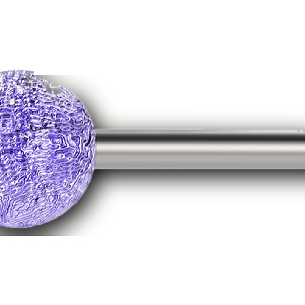 Implant Grade Titanium - Tongue Ring - Silver - 14G (1.6 x 16+6+6 mm) - detail view
