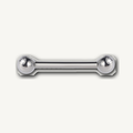 Implant Grade Titanium - Tongue Ring - Silver - 14G (1.6 x 16+5+5 mm) - product view