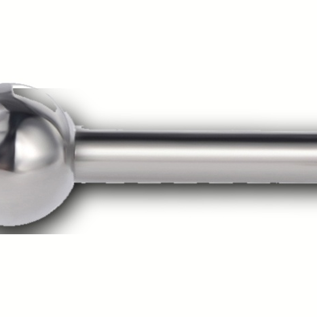 Implant Grade Titanium - Tongue Ring - Silver - 14G (1.6 x 16+5+5 mm) - detail view