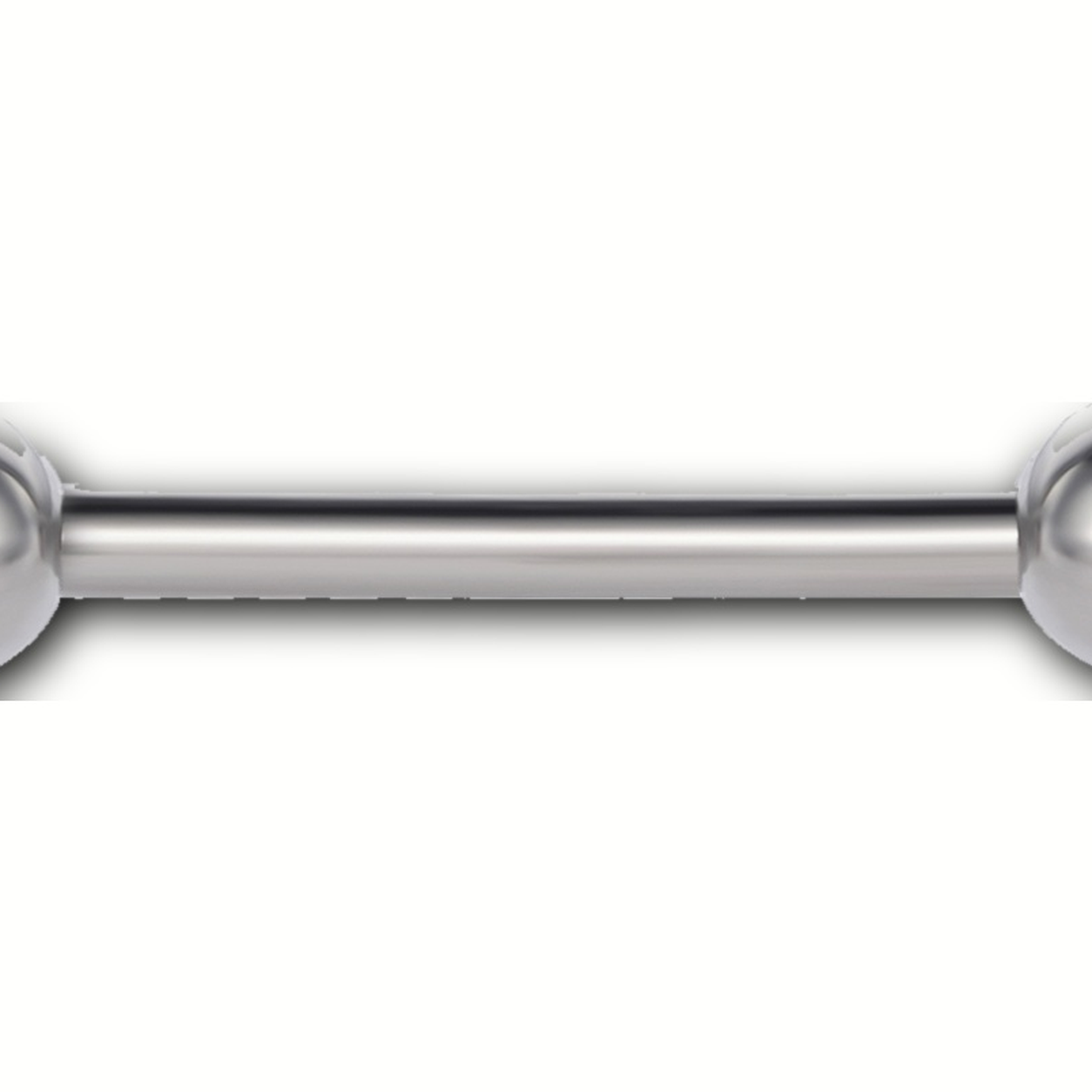 Implant Grade Titanium - Tongue Ring - Silver - 14G (1.6 x 16+5+5 mm) - detail view