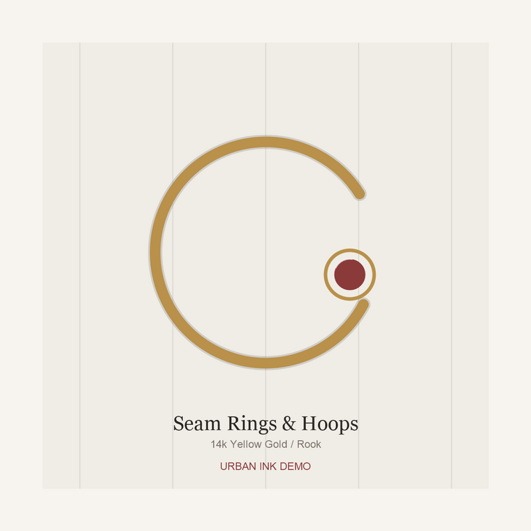 Urban Ink Cinnabar Dot Seam Ring