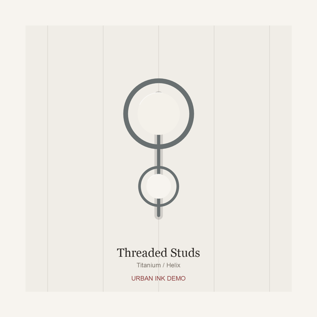 Urban Ink Bamboo Line Threaded Stud