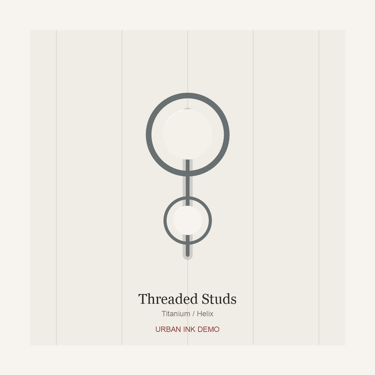 Urban Ink Bamboo Line Threaded Stud