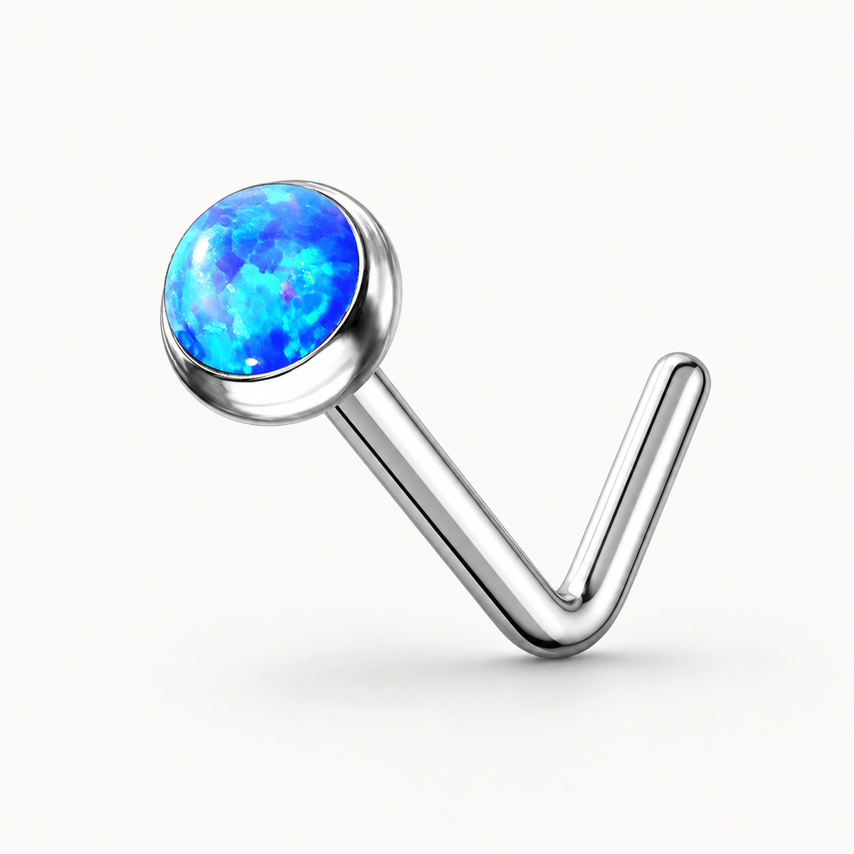 [TOPOSH-LEGACY-LAYOUT-REPAIR-20260717-LEGACY17:TP-NS-L-SIL-20G6-T2.5-OP05-022:01] Blue Opal Titanium L-Bend Nose Stud – Silver, 6+2.5mm | 01_primary_product_bg