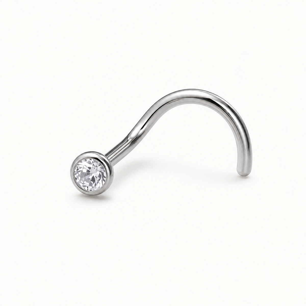[TOPOSH-LEGACY-LAYOUT-REPAIR-20260717-LEGACY18:TP-NS-S-SIL-20G7-T2-CLCZ-010:01] Clear CZ Titanium Nose Screw – Silver, 7+2mm | 01_primary_product_bg