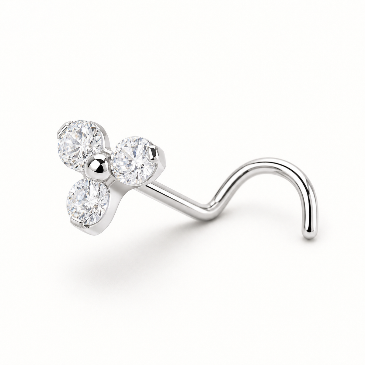 [TOPOSH-LEGACY-LAYOUT-REPAIR-20260717-LEGACY24:TP-NS-SIL-20G6-CLCZ-025:01] Trinity Clear CZ Titanium Nose Jewelry – Silver | 01_primary_product_bg