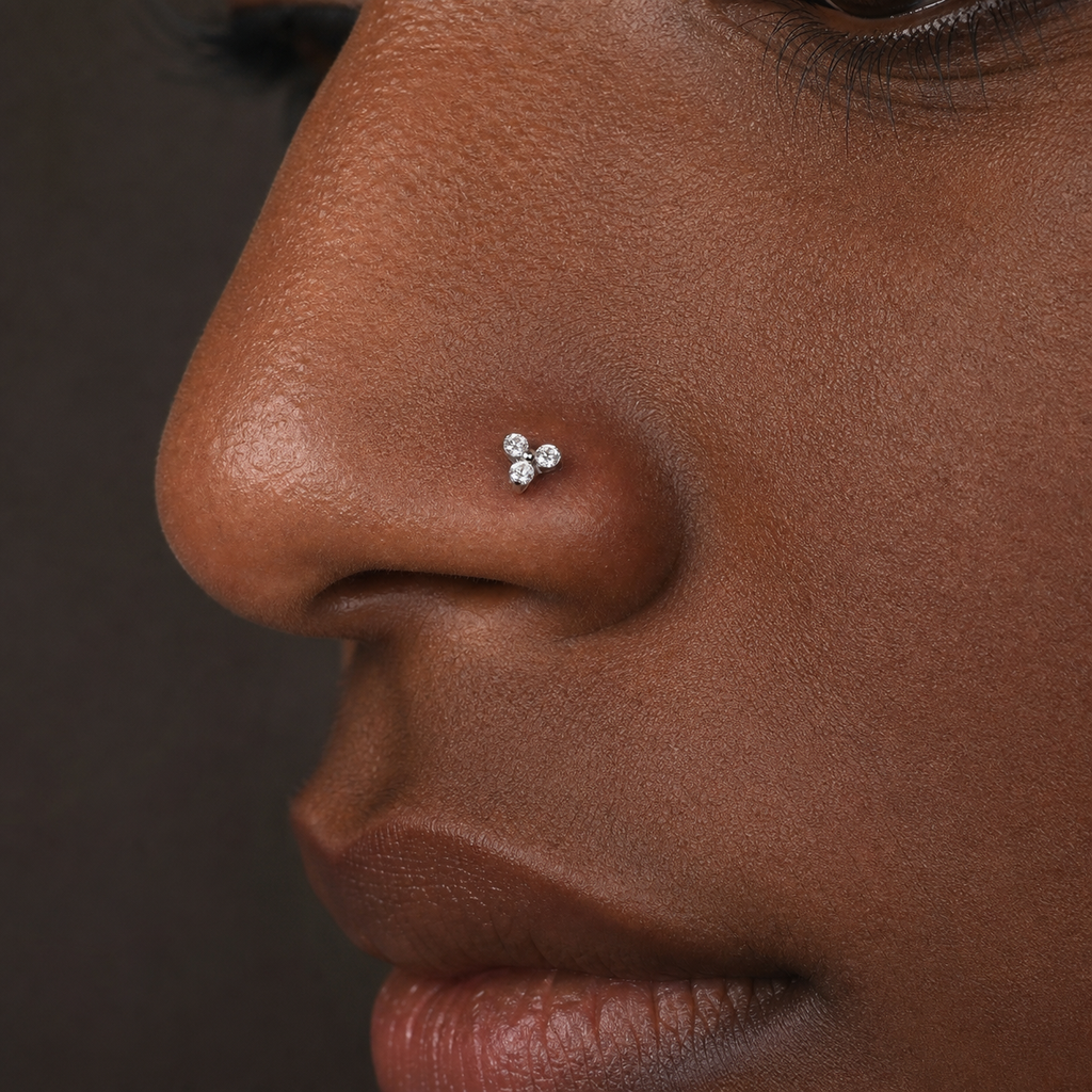 [TOPOSH-LEGACY-LAYOUT-REPAIR-20260717-LEGACY24:TP-NS-SIL-20G6-CLCZ-025:03] Trinity Clear CZ Titanium Nose Jewelry – Silver | 03_model_black