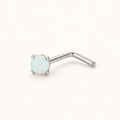 [TOPOSH-LEGACY-LAYOUT-REPAIR-20260717-LEGACY18:TP-NS-L-SIL-20G7-T2-SW234-017:01] White Opal Titanium L-Bend Nose Stud – Silver, 7+2mm | 01_primary_product_bg